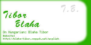 tibor blaha business card